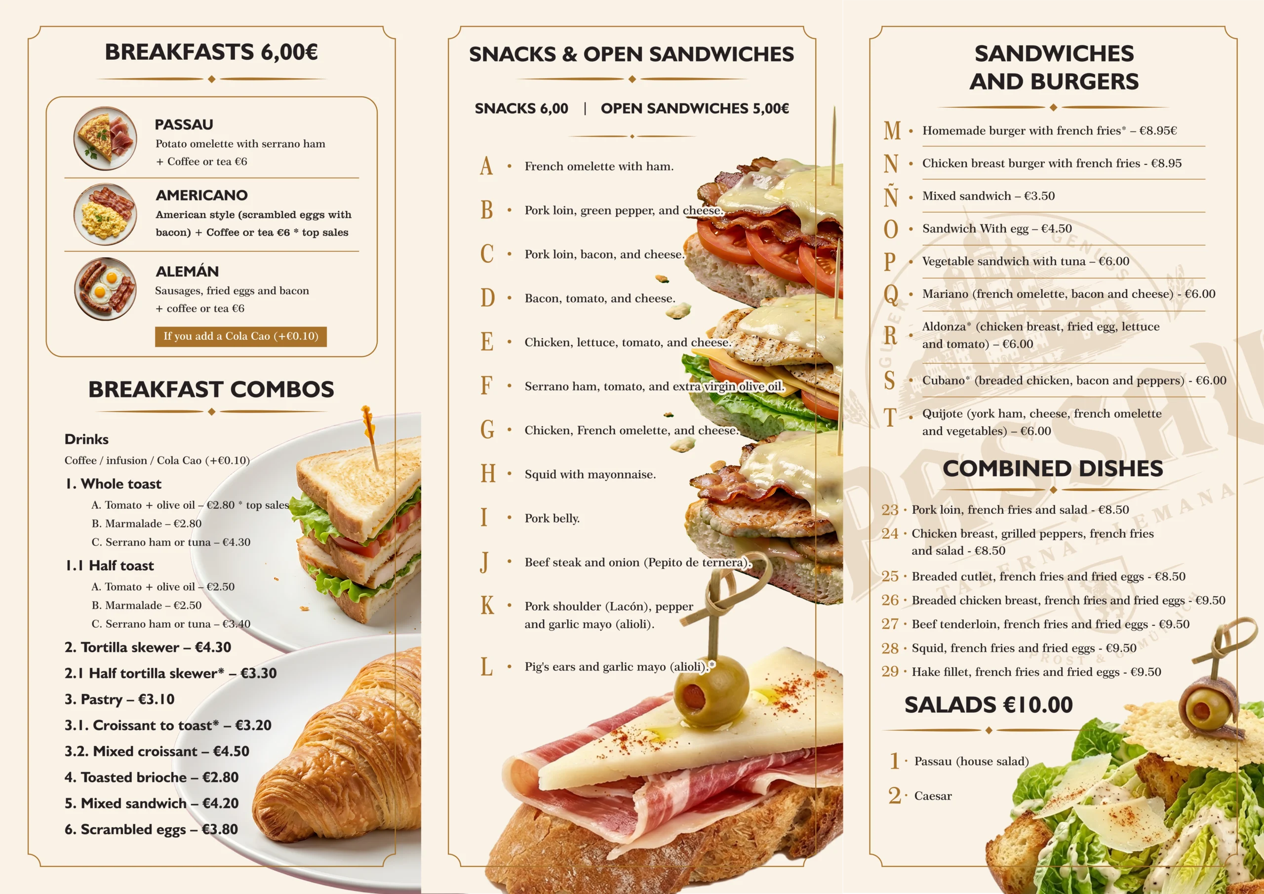 Passau Carta 2 - Menu Madrid